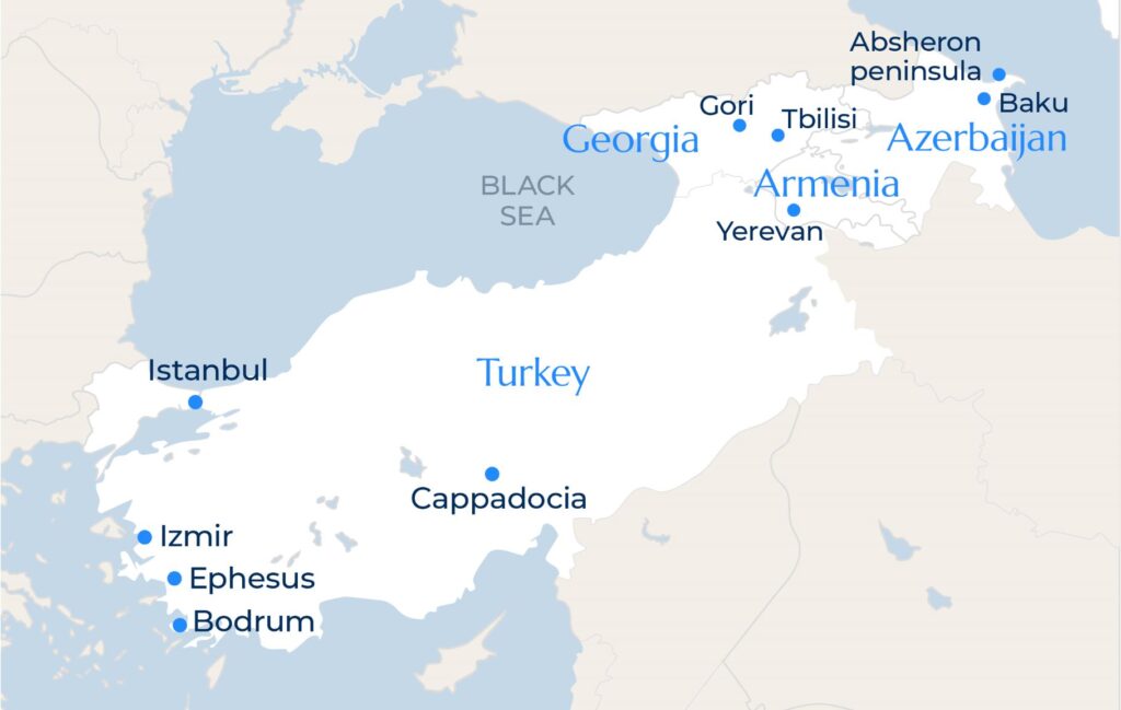 Turkey & The Caucasus map