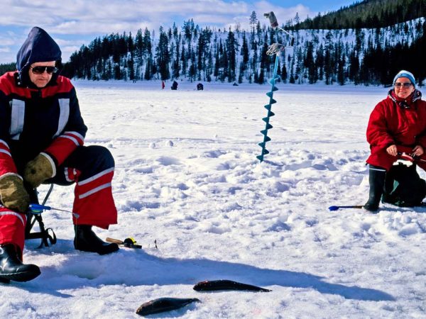 Ice fishing Finland